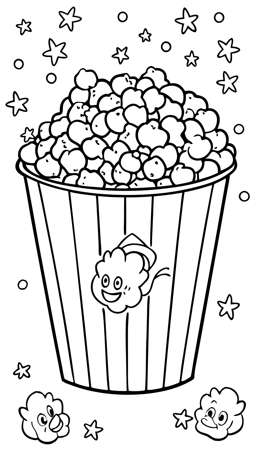 coloring pages popcorn